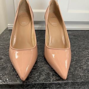 EUC Christian Louboutin Sporty Kate Pumps 85 mm in Patent Nude | Size 37